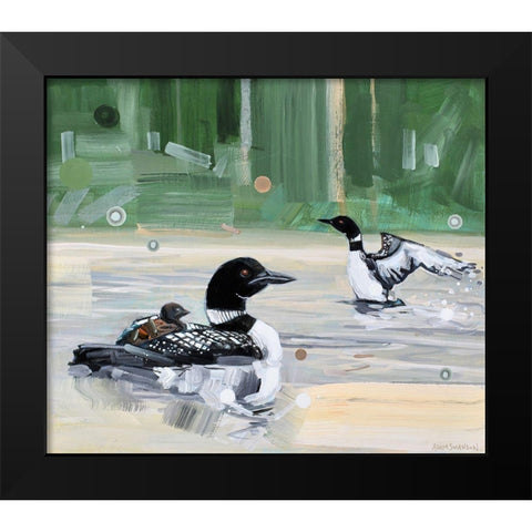 Acting Looney Black Modern Wood Framed Art Print by Swanson, Adam