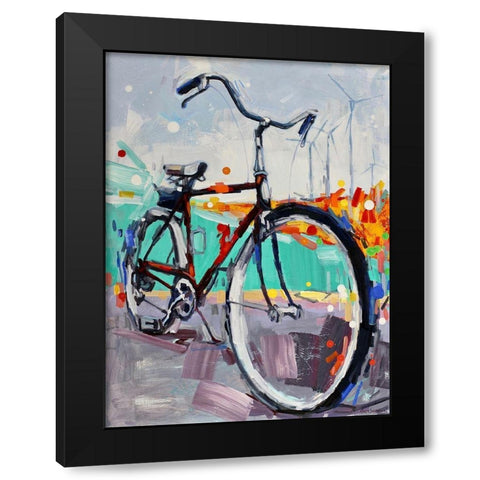 Animal Picnic Black Modern Wood Framed Art Print by Swanson, Adam