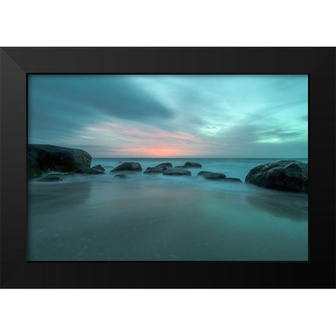 Roving Black Modern Wood Framed Art Print by Sieczkiewicz, David A.