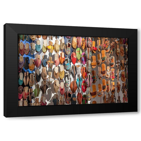 Moroccan Sandals Black Modern Wood Framed Art Print with Double Matting by Silver, Richard