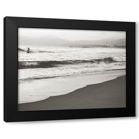 BW Surfer No. 1 Black Modern Wood Framed Art Print by Soffia, Myan