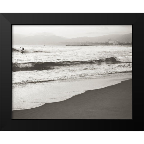 BW Surfer No. 1 Black Modern Wood Framed Art Print by Soffia, Myan