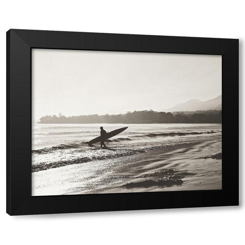 BW Surfer No. 3 Black Modern Wood Framed Art Print with Double Matting by Soffia, Myan