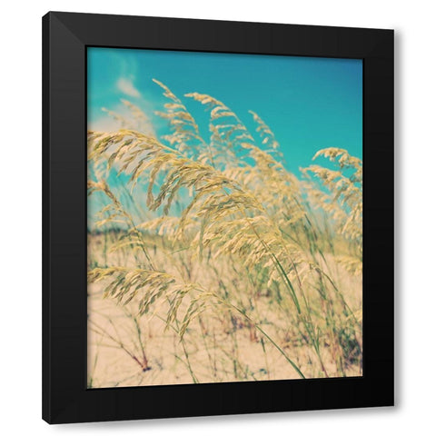 Sea Oats Black Modern Wood Framed Art Print by Soffia, Myan