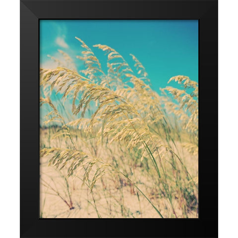 Sea Oats Black Modern Wood Framed Art Print by Soffia, Myan