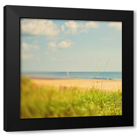 Layers Black Modern Wood Framed Art Print by Soffia, Myan