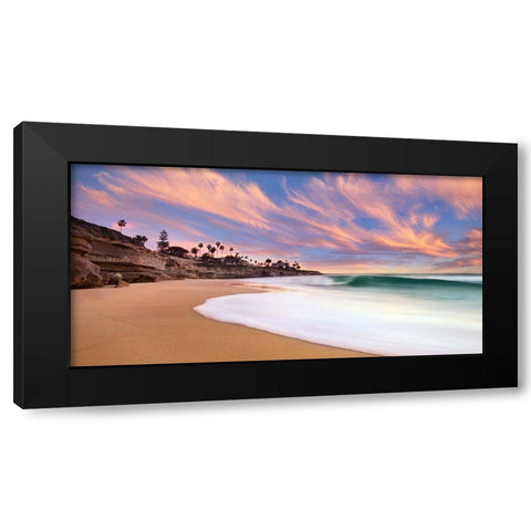 The Beach Break Black Modern Wood Framed Art Print by Sie, Lee