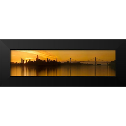 Urban Fall Black Modern Wood Framed Art Print by Sie, Lee