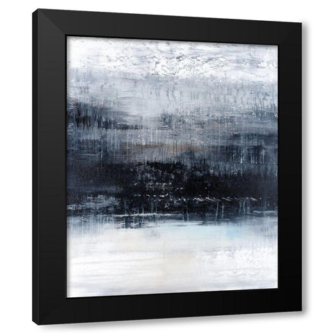 Indgo Night Black Modern Wood Framed Art Print with Double Matting by Smach, Radek