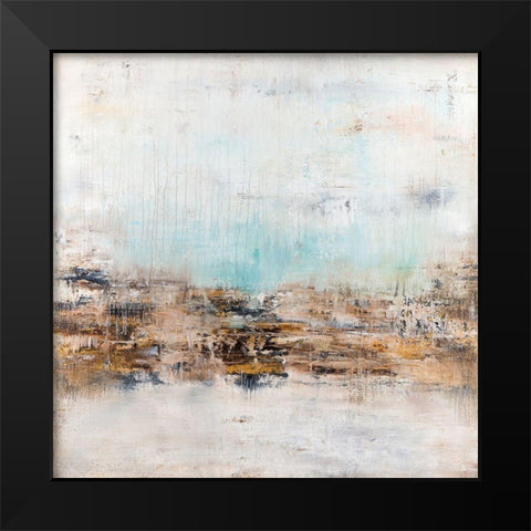 Not a Sound Black Modern Wood Framed Art Print by Smach, Radek