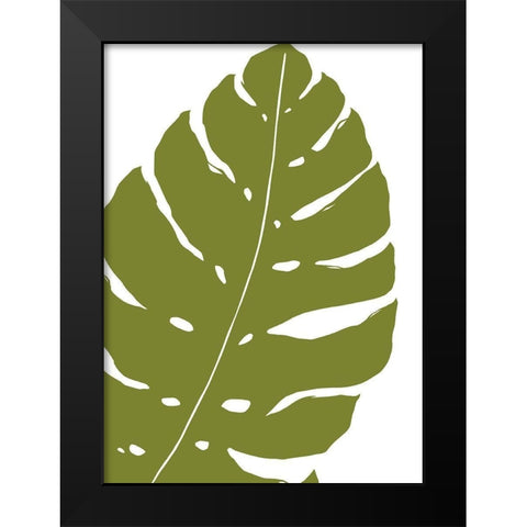 Monstera Black Modern Wood Framed Art Print by Sierer, Trish