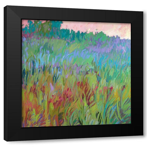 Spring Greens Black Modern Wood Framed Art Print by Schmidt, Jane