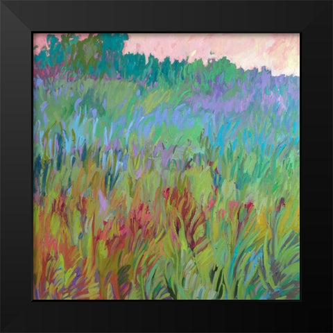 Spring Greens Black Modern Wood Framed Art Print by Schmidt, Jane