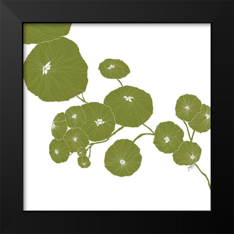 Pilea Black Modern Wood Framed Art Print by Sierer, Trish