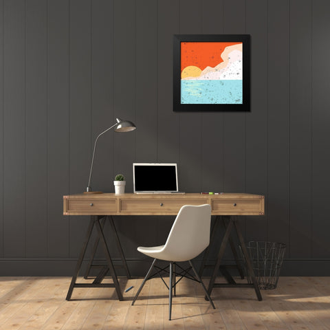 Skyline Black Modern Wood Framed Art Print by Sierer, Trish