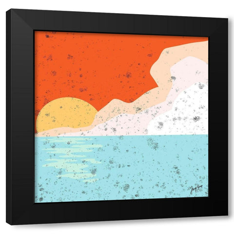 Skyline Black Modern Wood Framed Art Print with Double Matting by Sierer, Trish