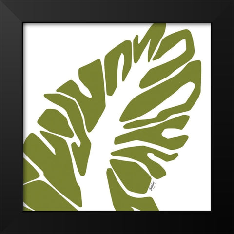 Tribal Palm Black Modern Wood Framed Art Print by Sierer, Trish