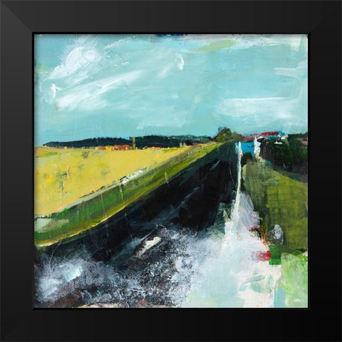 Open Road Black Modern Wood Framed Art Print by Schuerbeke, Deanna