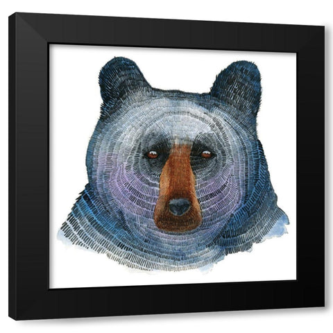 Black Bear Black Modern Wood Framed Art Print by Saylor, Jeannine