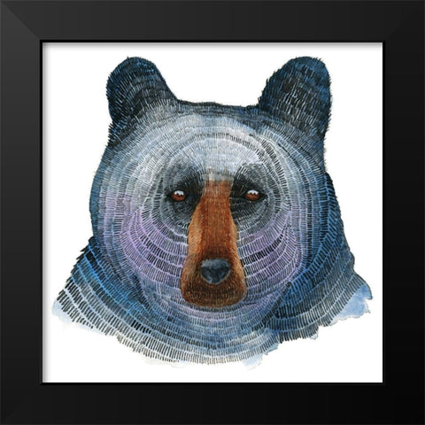 Black Bear Black Modern Wood Framed Art Print by Saylor, Jeannine
