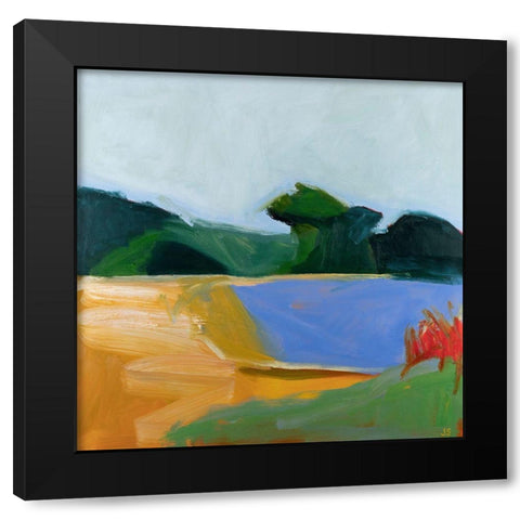 Midsummer Morning Black Modern Wood Framed Art Print by Singerman, Jessica