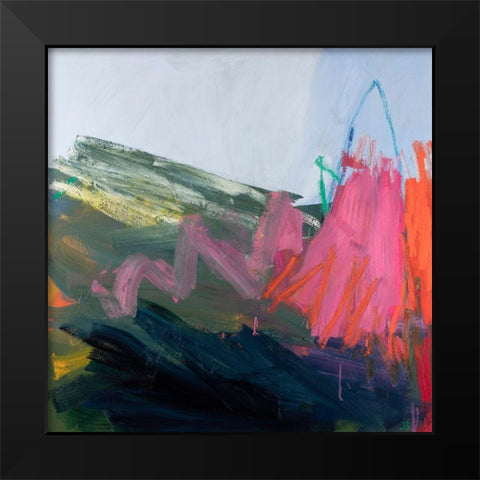 Forces of Nature: Pink Black Modern Wood Framed Art Print by Singerman, Jessica