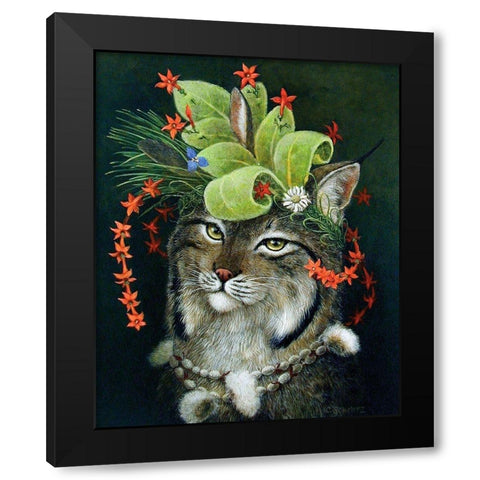 Glorious Forest Hat Black Modern Wood Framed Art Print by Schmitz, Carolyn