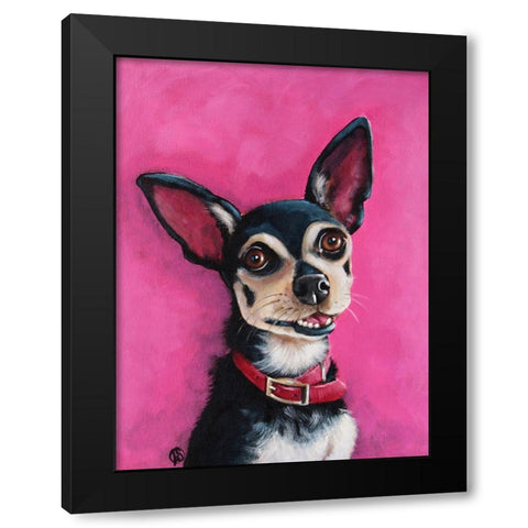 Bubba Black Modern Wood Framed Art Print by Stewart, Lucia