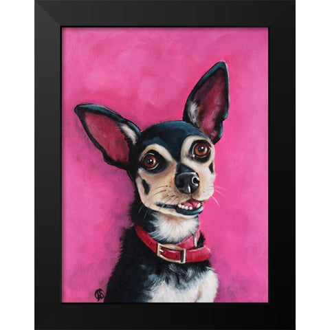 Bubba Black Modern Wood Framed Art Print by Stewart, Lucia