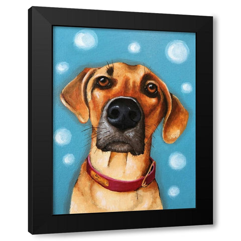 Simba Black Modern Wood Framed Art Print with Double Matting by Stewart, Lucia