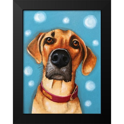 Simba Black Modern Wood Framed Art Print by Stewart, Lucia