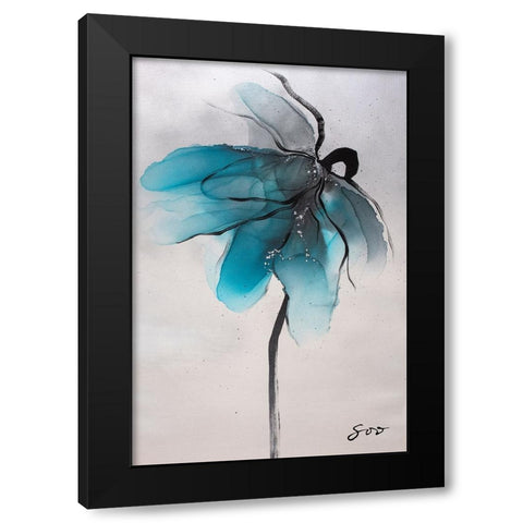 Frozen Black Modern Wood Framed Art Print with Double Matting by SoosooStudios