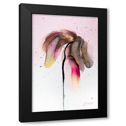 Rebirth Black Modern Wood Framed Art Print by SoosooStudios