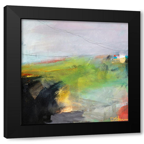 Distant Fields Black Modern Wood Framed Art Print by Schuerbeke, Deanna