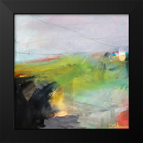 Distant Fields Black Modern Wood Framed Art Print by Schuerbeke, Deanna