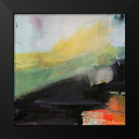 Misty Morning Black Modern Wood Framed Art Print by Schuerbeke, Deanna