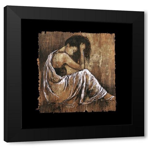 Soulful Grace I Black Modern Wood Framed Art Print by Stewart, Monica