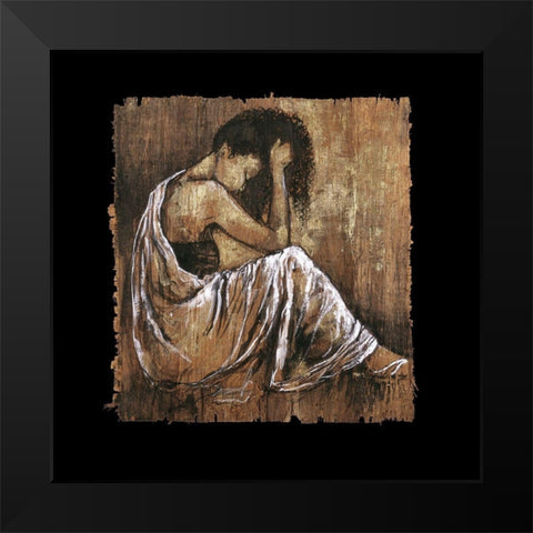 Soulful Grace I Black Modern Wood Framed Art Print by Stewart, Monica