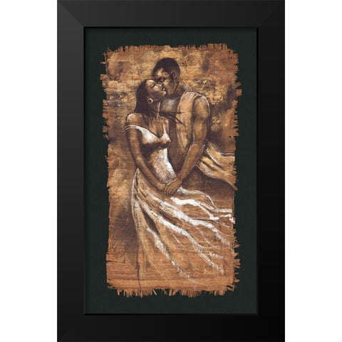 Whisper Black Modern Wood Framed Art Print by Stewart, Monica