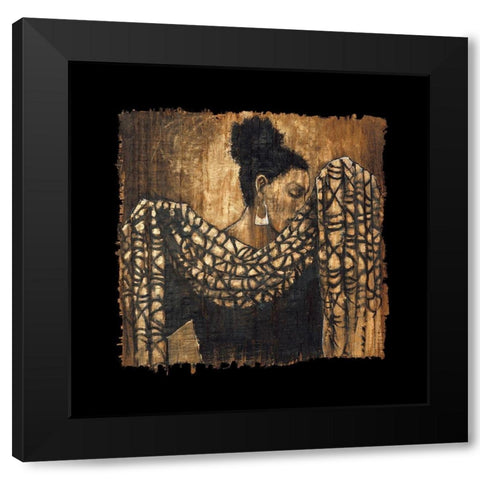 Wrapped in the Moment Black Modern Wood Framed Art Print by Stewart, Monica