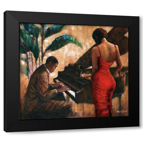Enchanting Keys Black Modern Wood Framed Art Print with Double Matting by Stewart, Monica