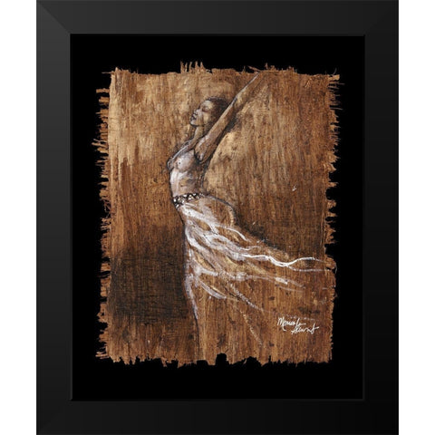 Graceful Motion IV Black Modern Wood Framed Art Print by Stewart, Monica