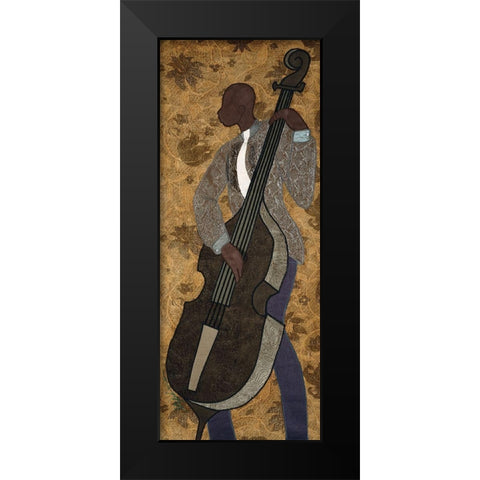 Jammin Black Modern Wood Framed Art Print by Stephens, Phyllis