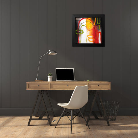 Good Karma Black Modern Wood Framed Art Print by Sparks, Dana