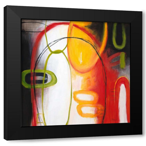 Good Karma Black Modern Wood Framed Art Print with Double Matting by Sparks, Dana