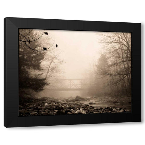 Parish Hill Bridge Black Modern Wood Framed Art Print with Double Matting by Triebert, Christine
