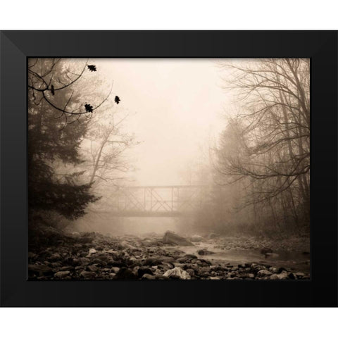 Parish Hill Bridge Black Modern Wood Framed Art Print by Triebert, Christine