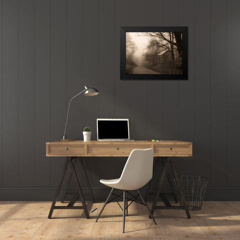 Parish Hill Road Black Modern Wood Framed Art Print by Triebert, Christine