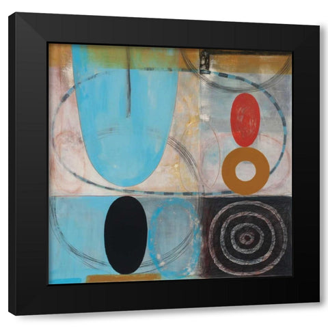 Red Balance Black Modern Wood Framed Art Print with Double Matting by Titchenal, Randy