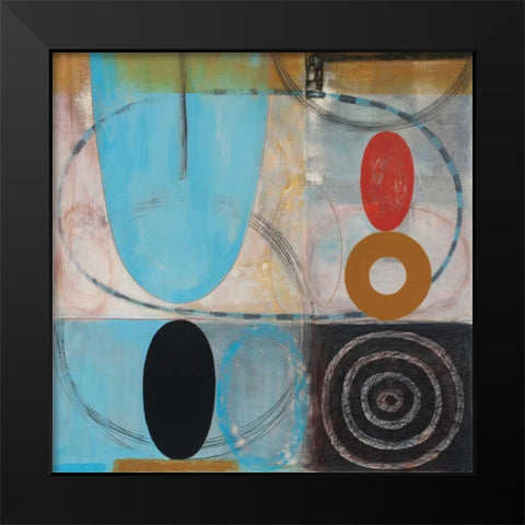 Red Balance Black Modern Wood Framed Art Print by Titchenal, Randy